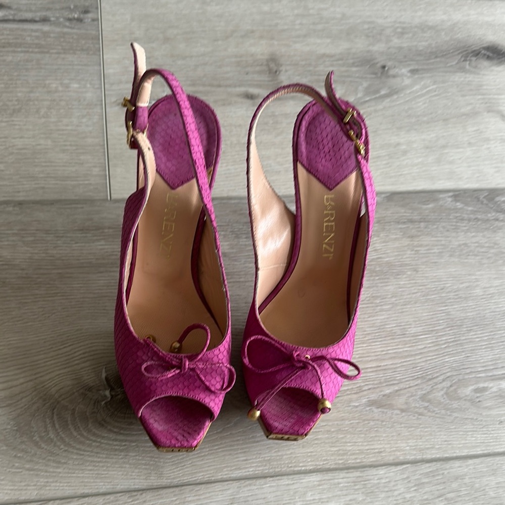 Fuchsia Slingback Heels